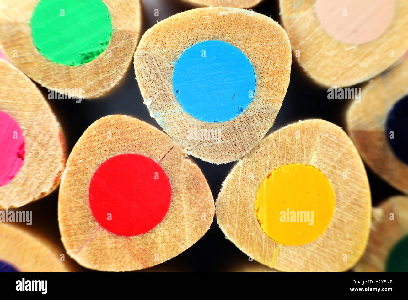 colored pencils as a background Stock Photo