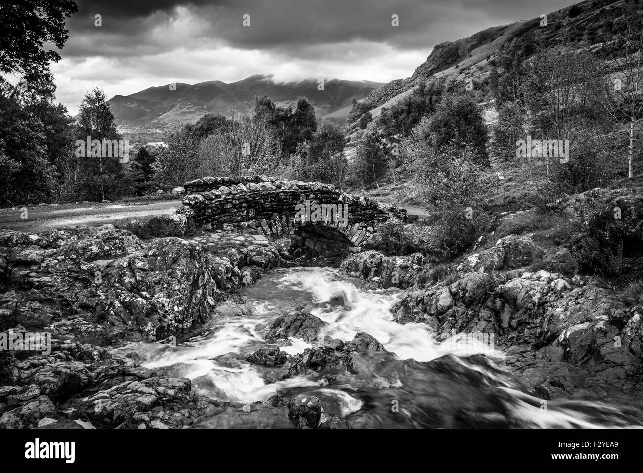 Dramatic Ashness Bridge Stock Photo - Alamy