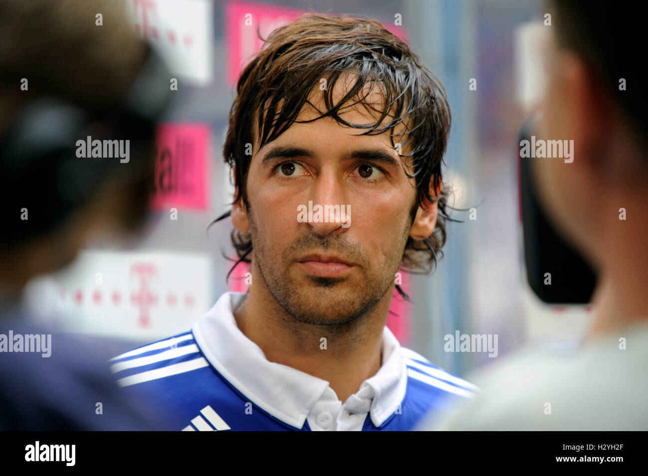 Football player Raul, Liga total Cup 2010, League total Cup, match between FC Schalke 04 and Hamburger SV, end result Schalke 2 Stock Photo