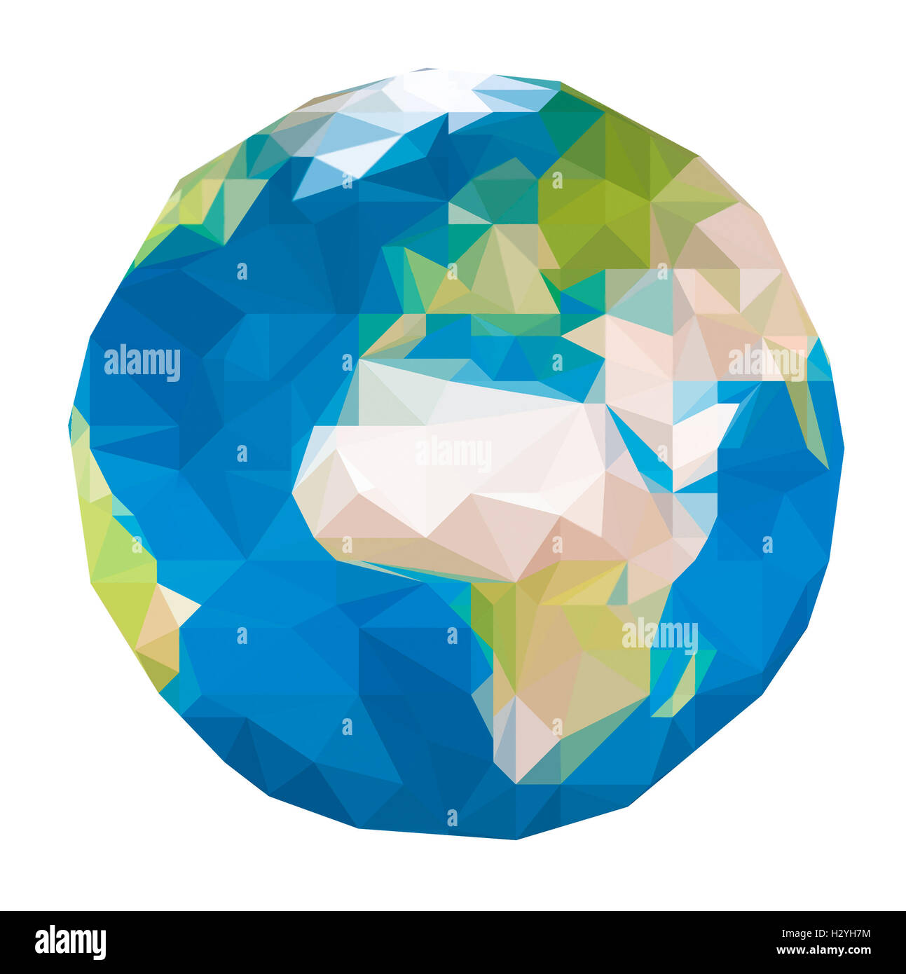 triangular world map Stock Photo
