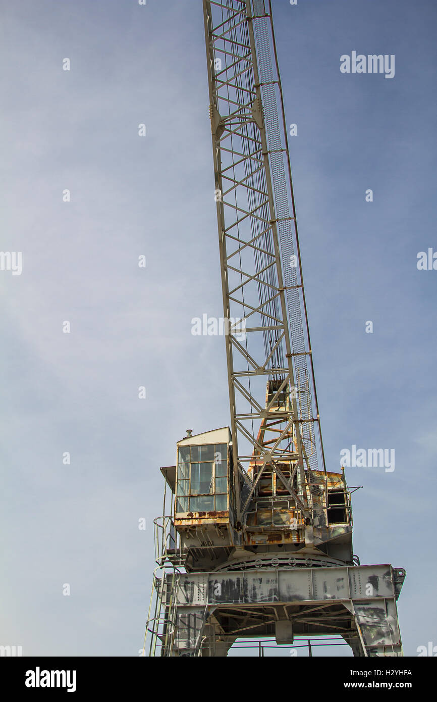 Towering crane Stock Photo