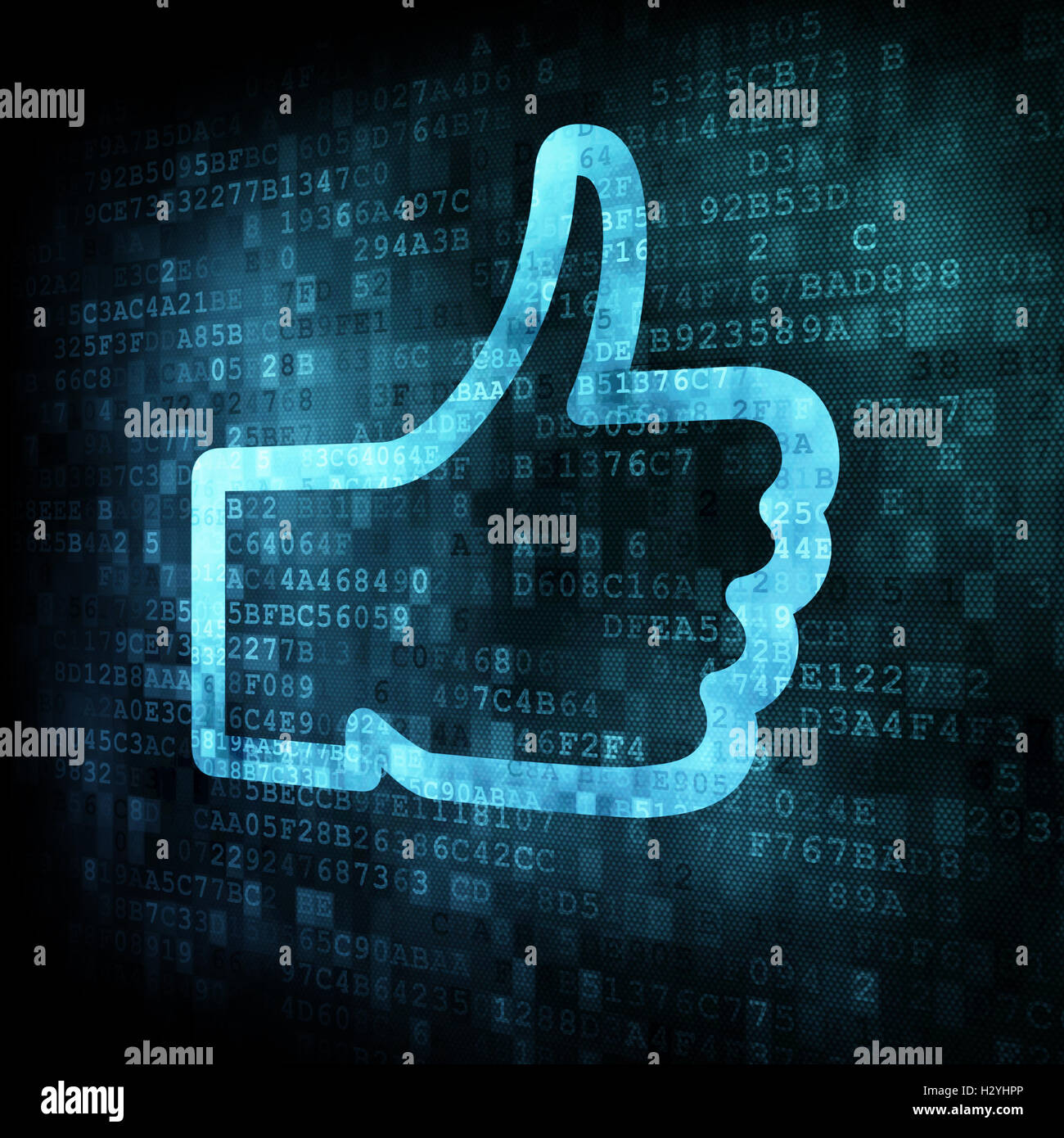 Like on digital screen Stock Photo - Alamy