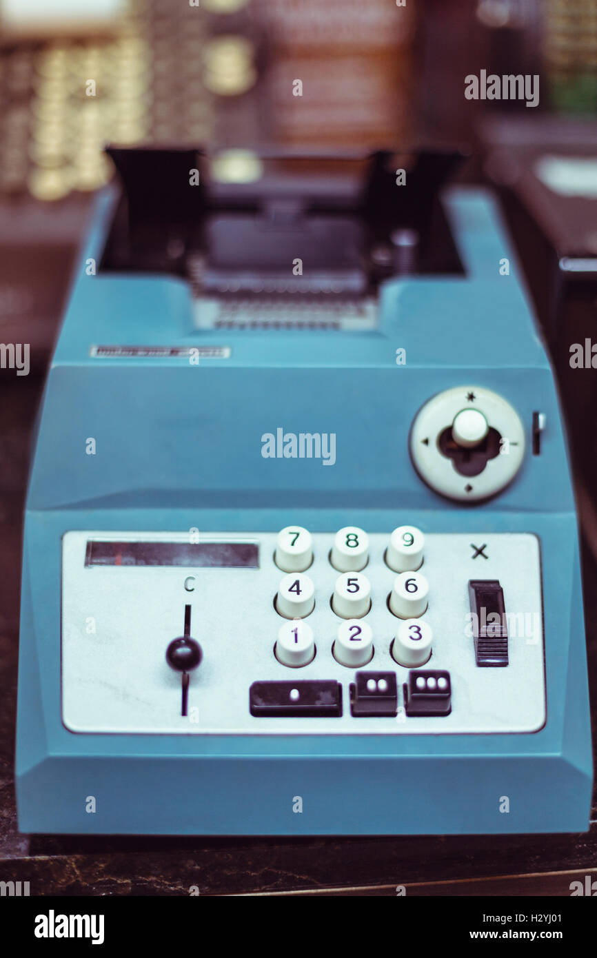 1970's printing calculator Stock Photo