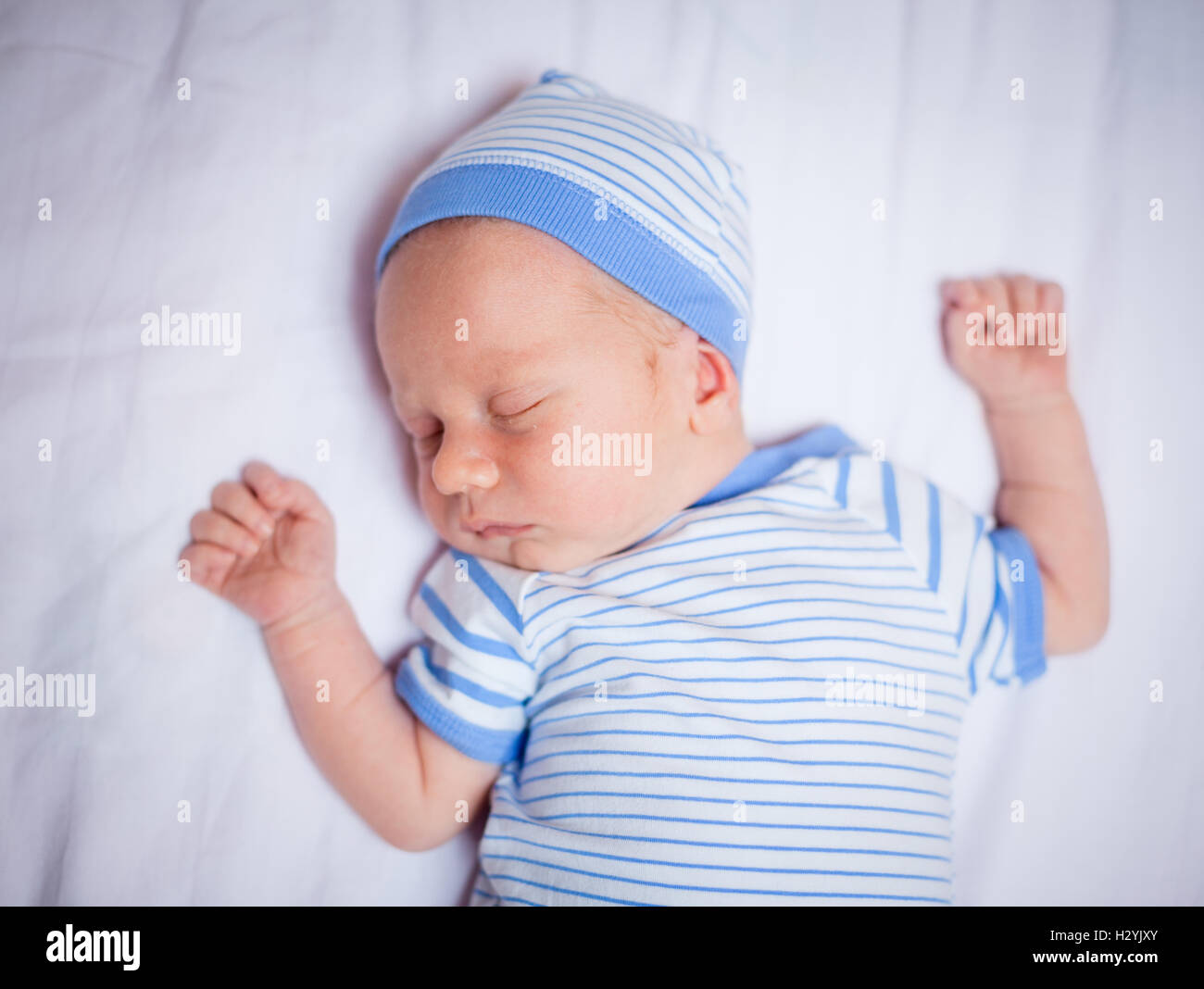 Newborn baby boy. Stock Photo