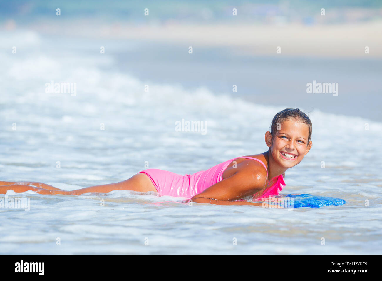Summer vacation - surfer girl. Stock Photo