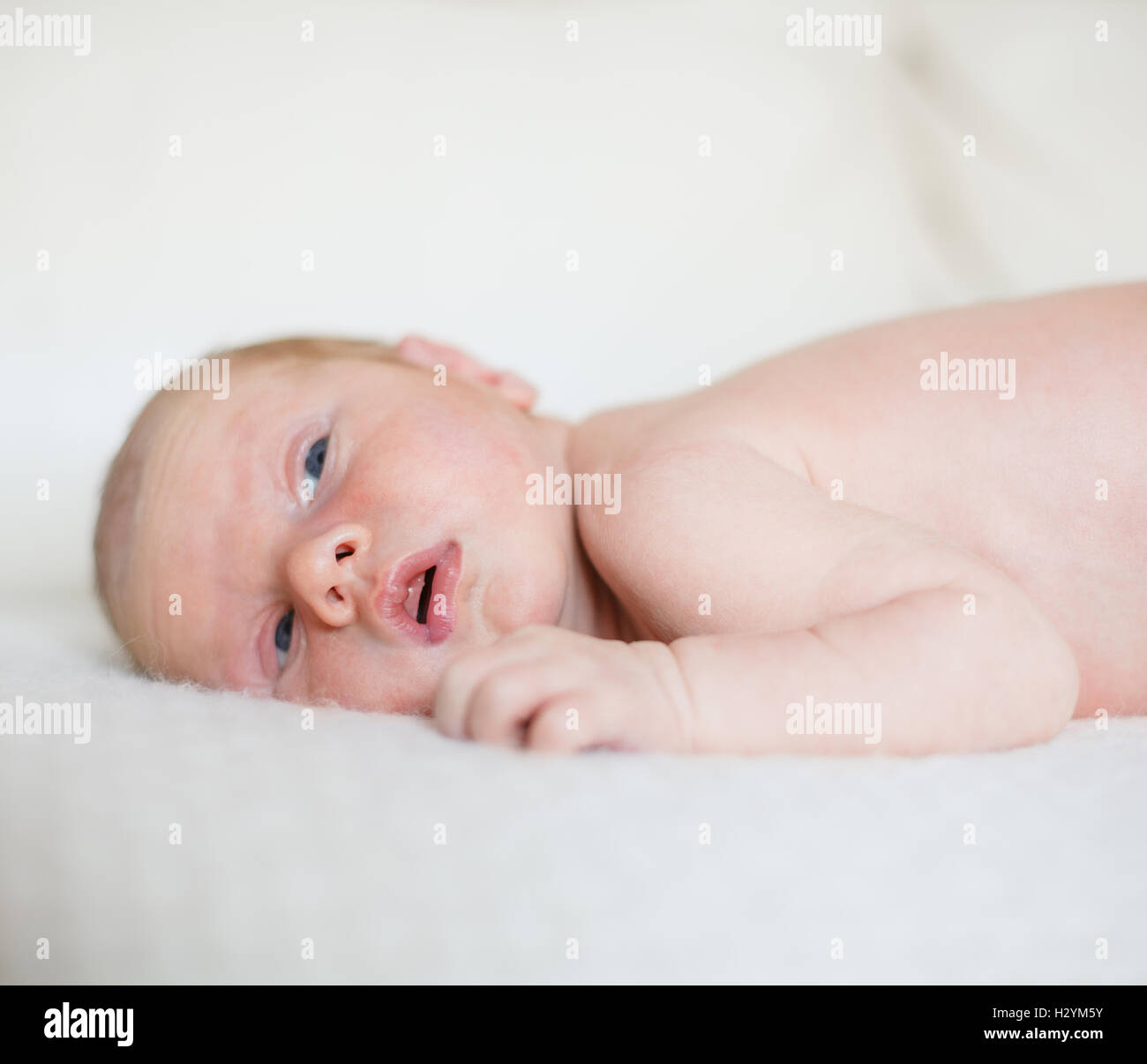 Newborn baby boy. Stock Photo