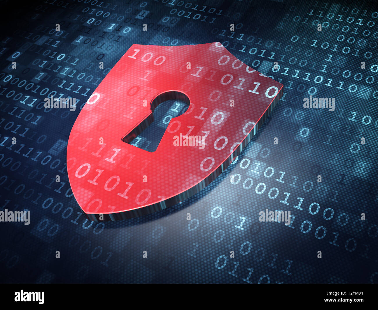Security concept: Red Shield With Keyhole on digital background Stock ...