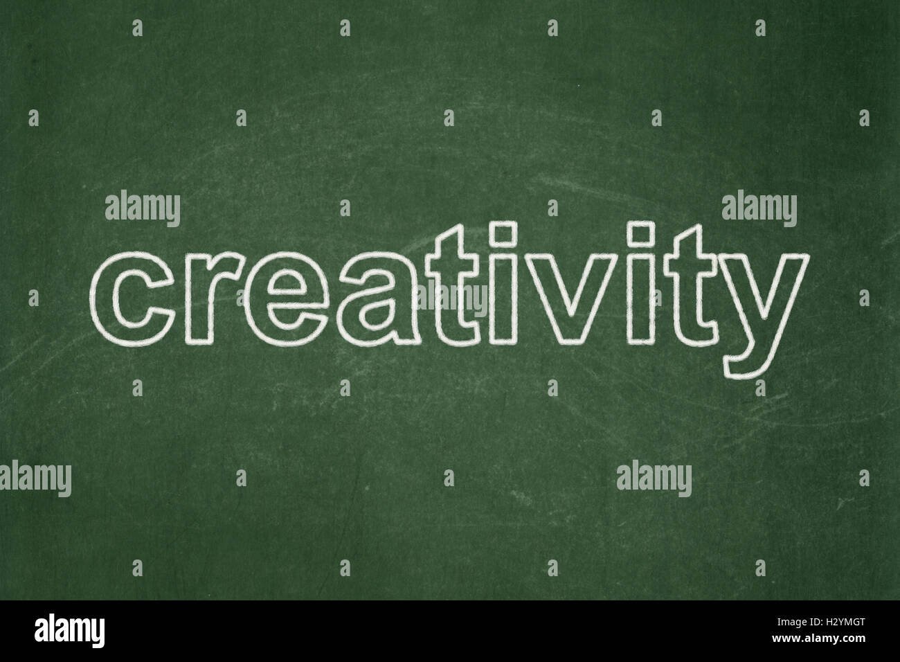 Advertising concept: Creativity on chalkboard background Stock Photo