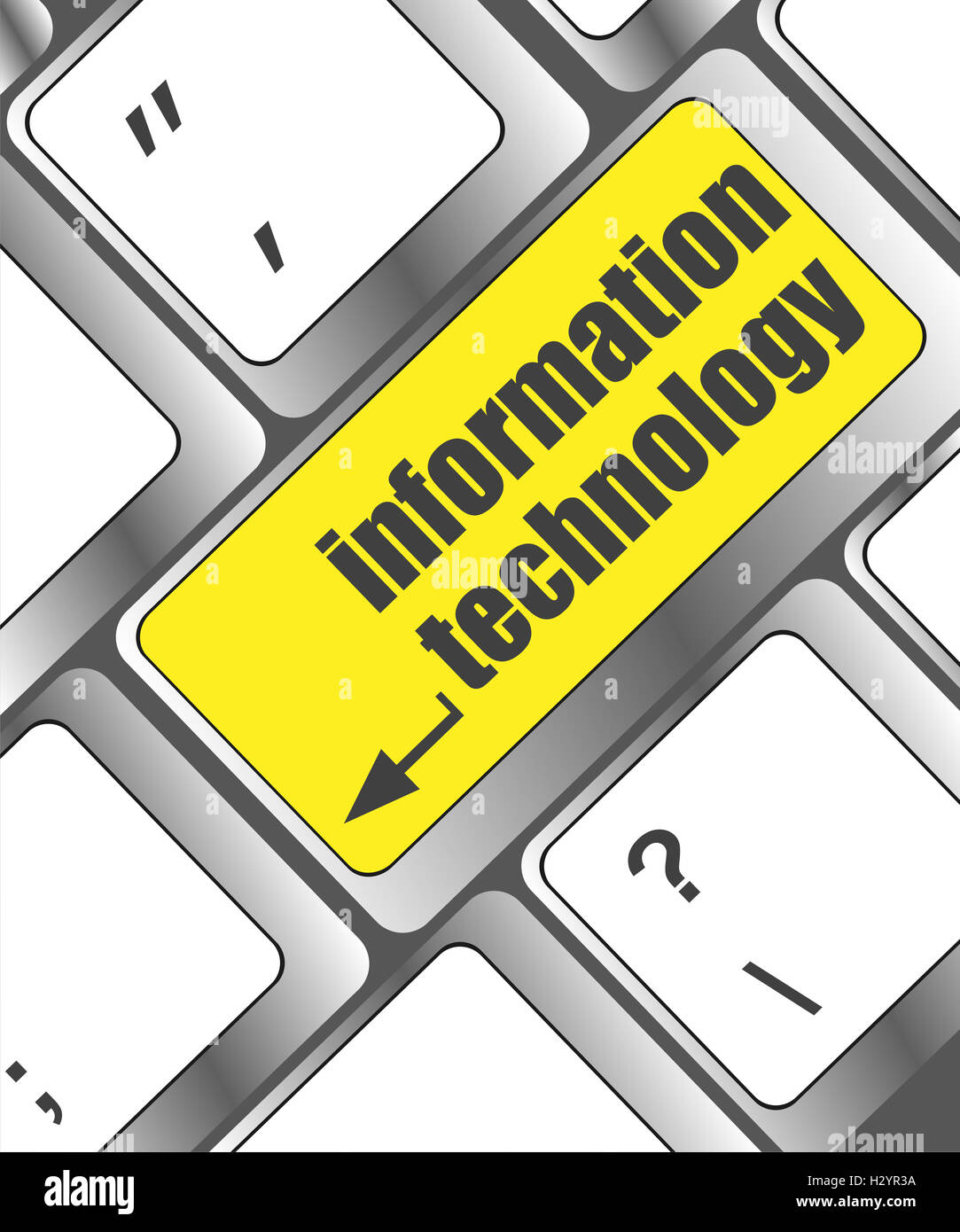 information technology button on computer keyboard key Stock Photo - Alamy