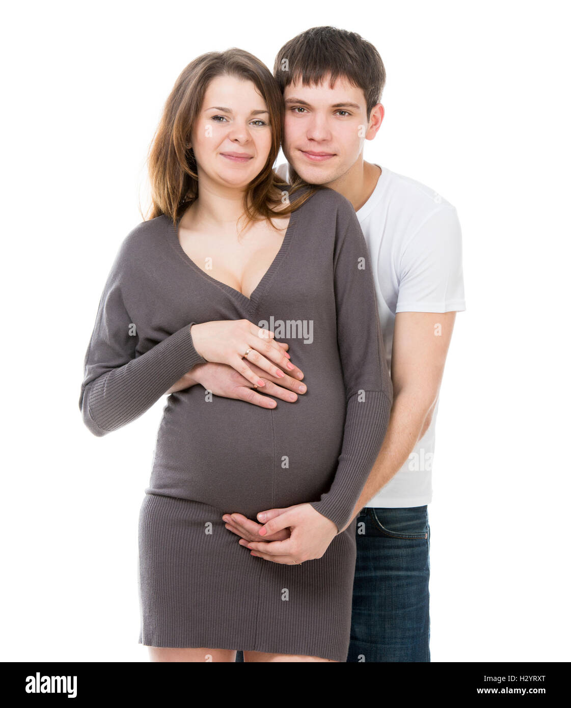 man and a pregnant woman Stock Photo - Alamy