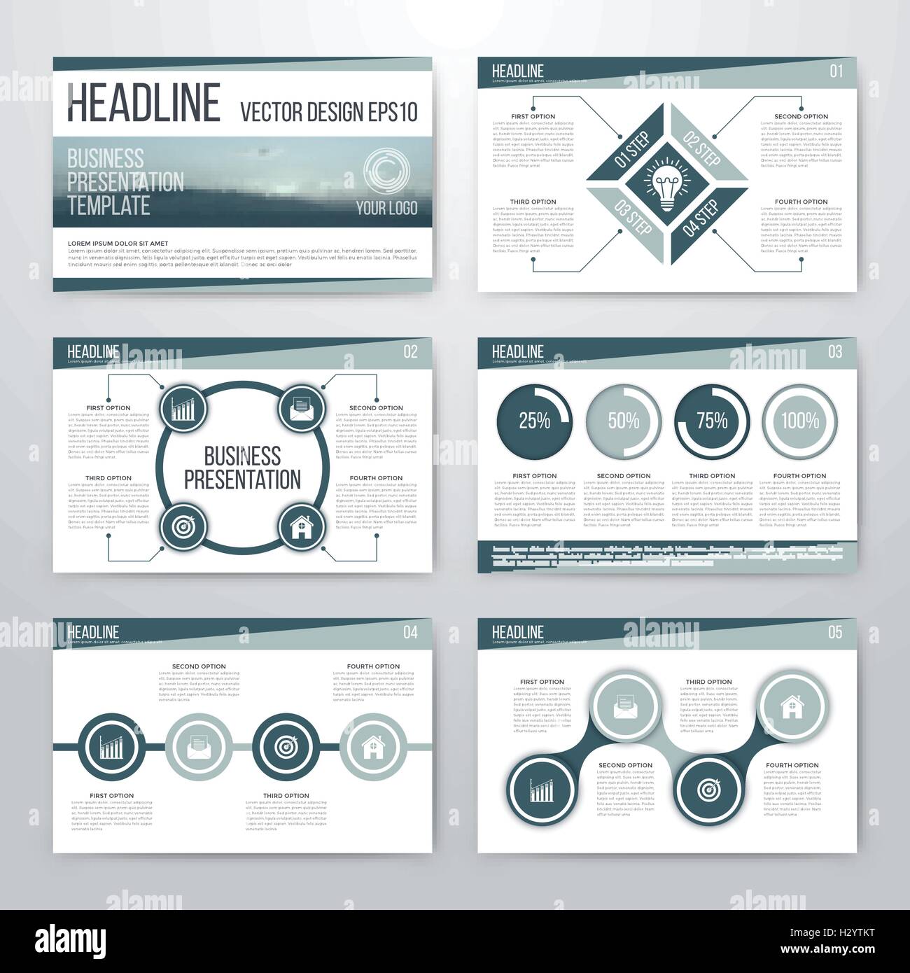 Infographics presentation template flat design Stock Vector Image & Art ...