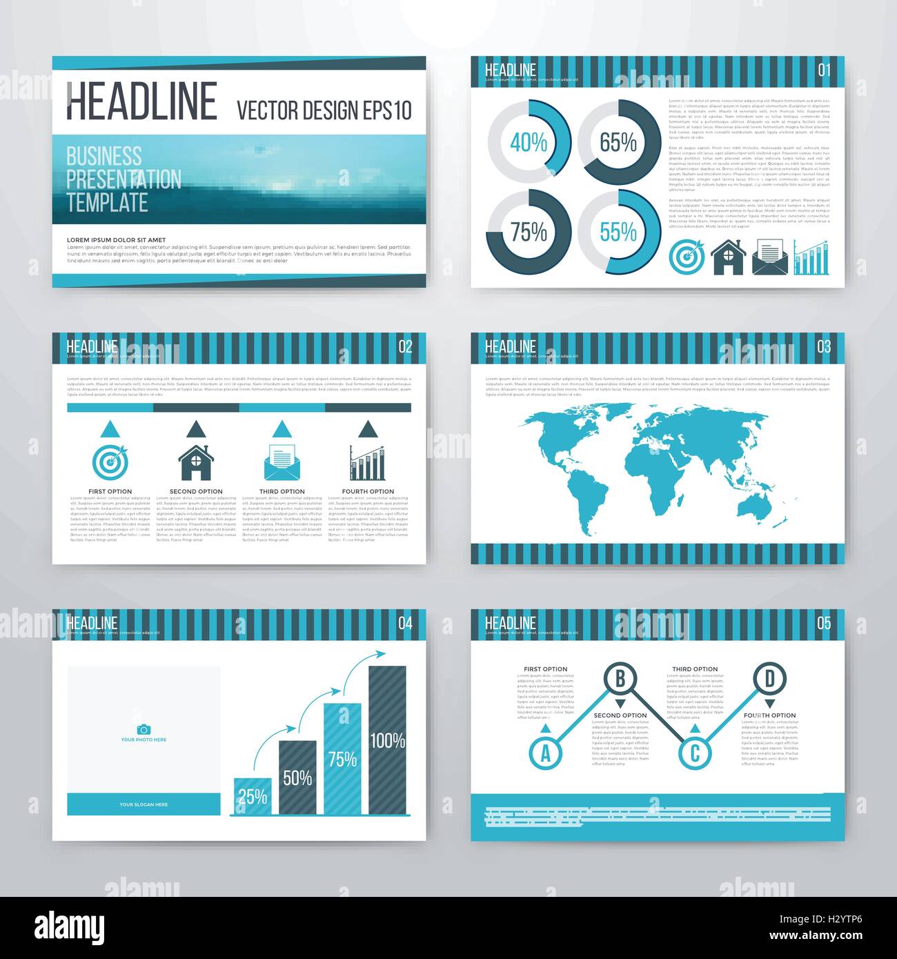 Infographics presentation template flat design Stock Vector Image & Art ...