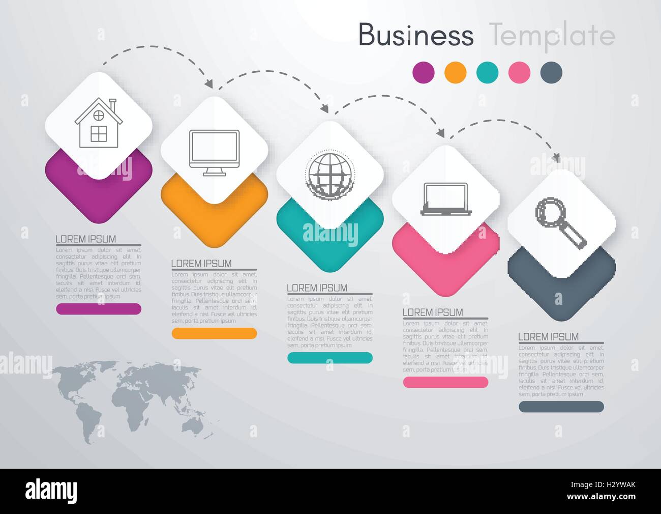 5 Option Menu Elearning Vector illustration infographic five options Stock Vector Image & Art ...