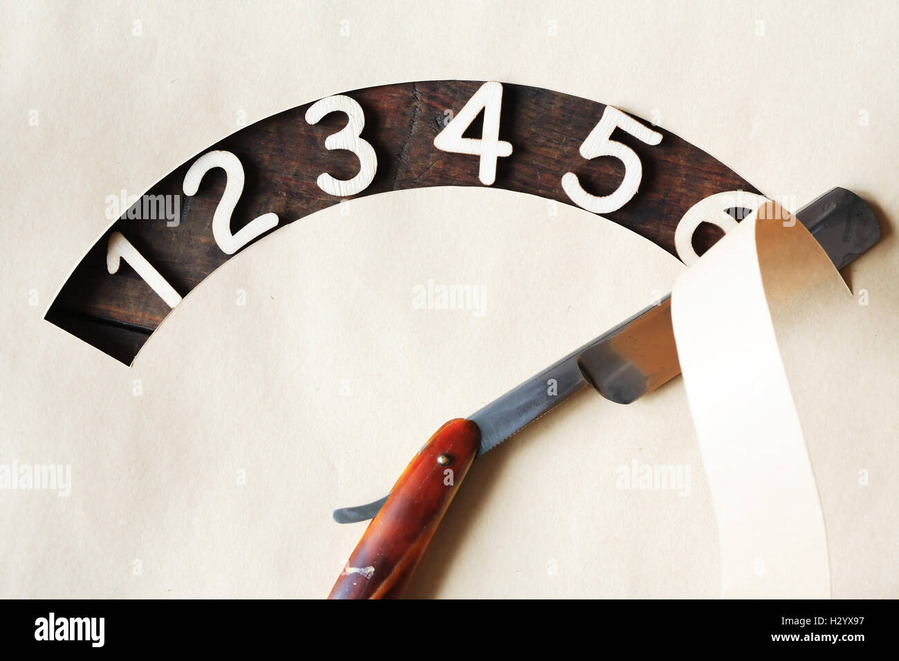 Digits And Razor Stock Photo