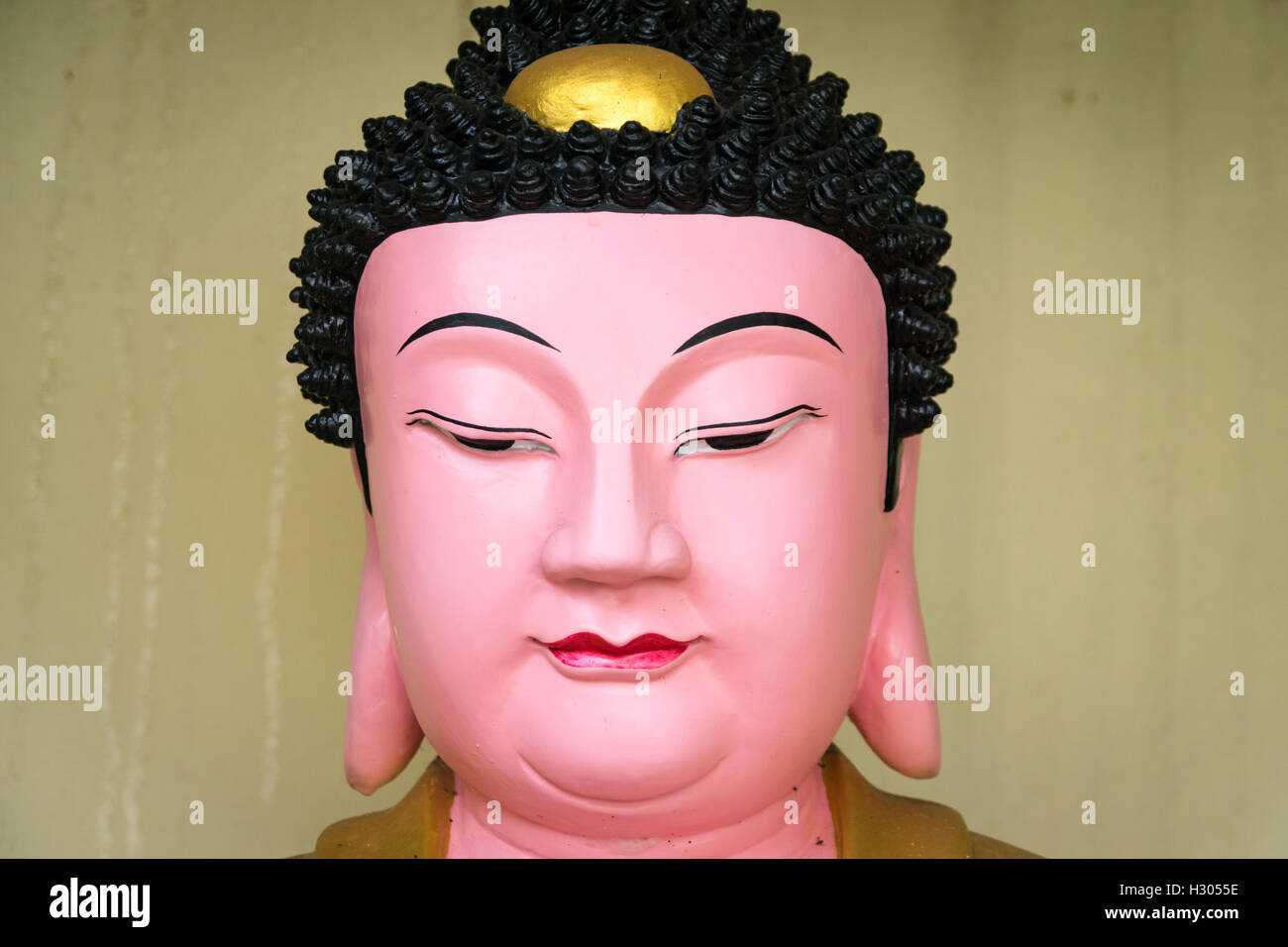 Portrait of  Budda statue head Stock Photo