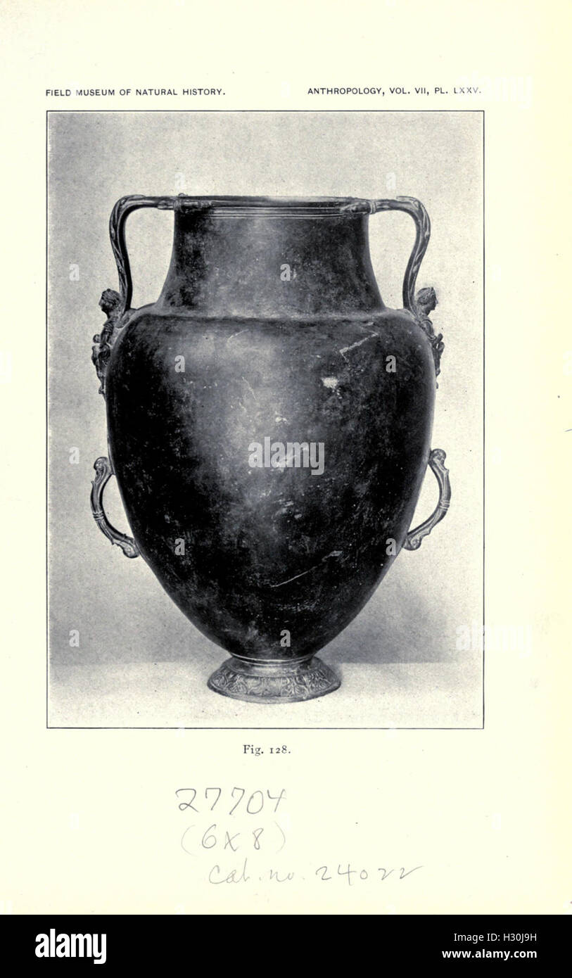 A catalog listing bronzes and other artifacts in the Field Museum of