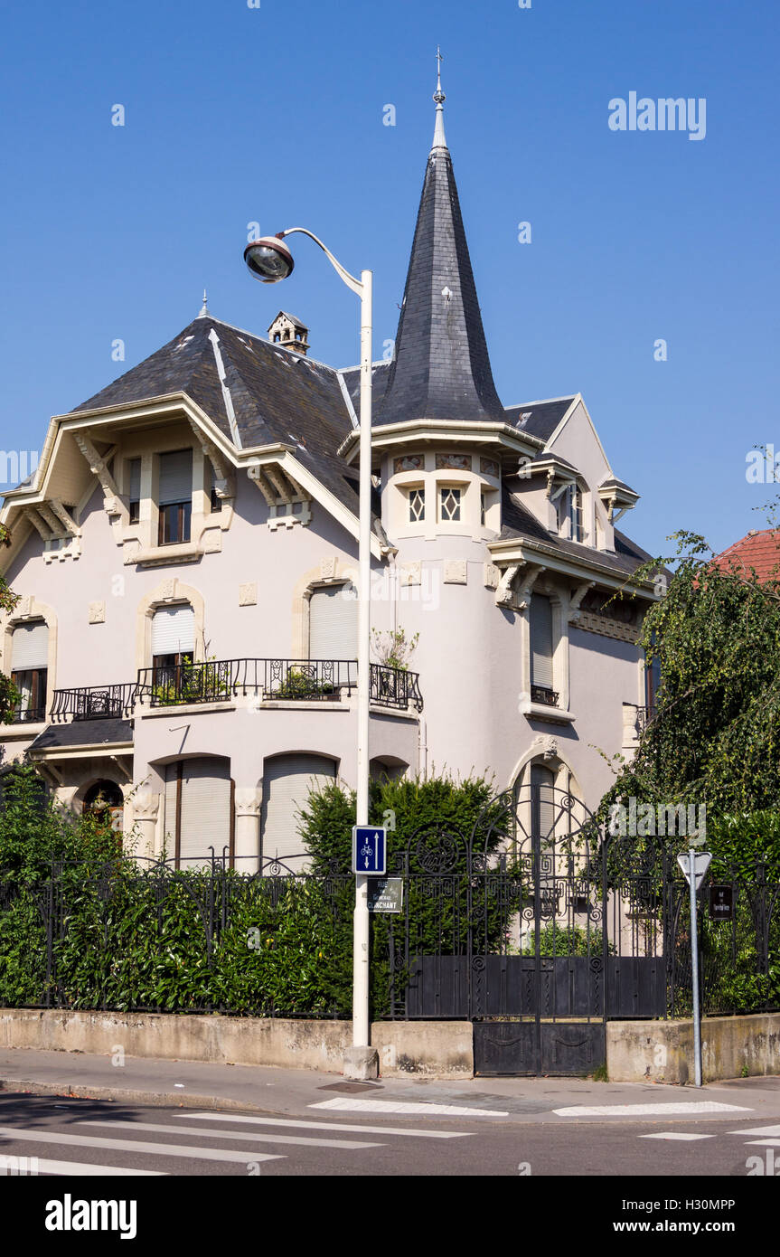 Art Nouveau house, Parc de Saurupt, Nancy, Meurthe-et- Moselle, France Stock Photo