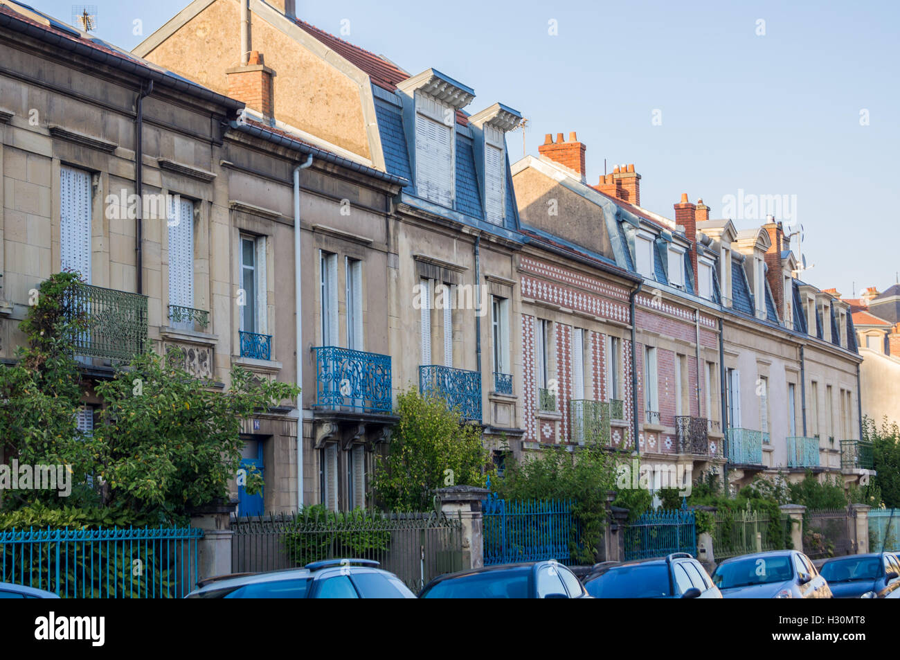 Art Deco houses, Rue du Vieil Âitre, Nancy, Meurtheet Moselle, France Stock Photo Alamy