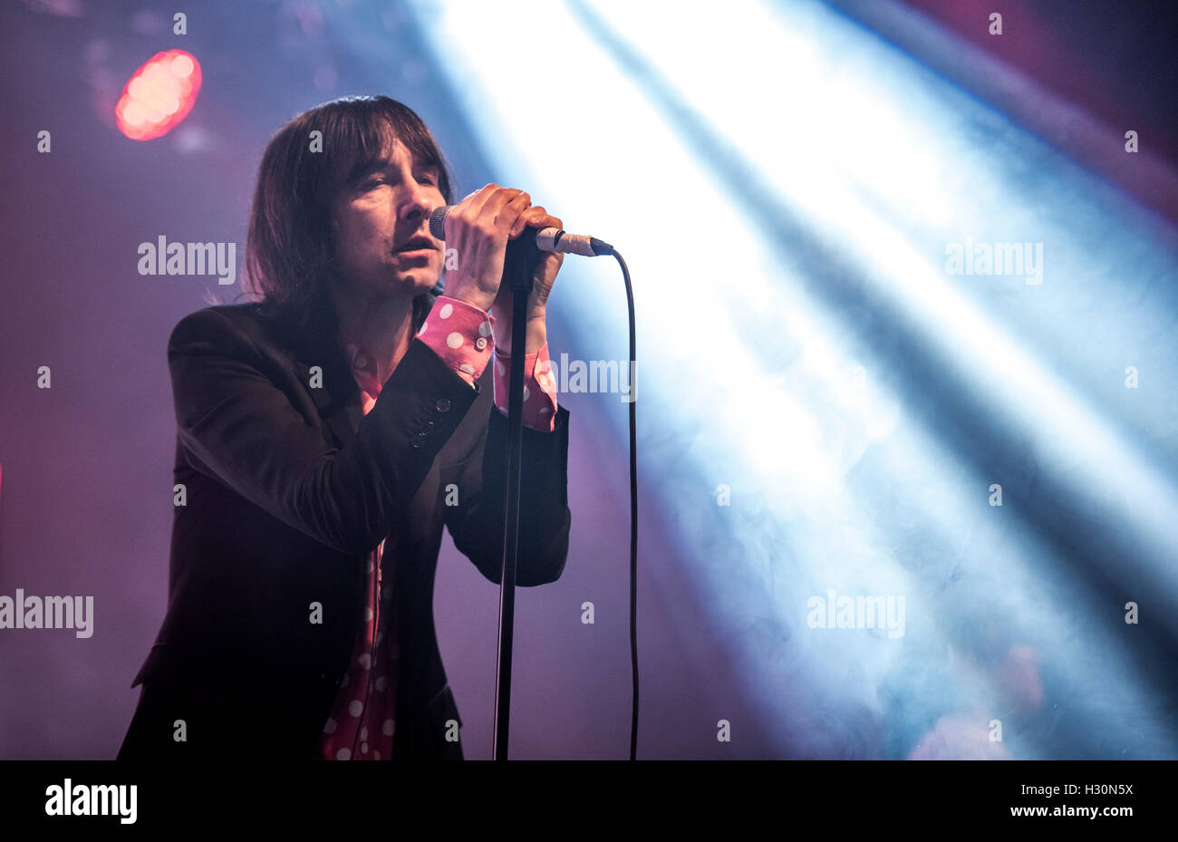 Manchester, UK. 24th September 2016. Primal Scream perform on the main stage at The British Sound Project 2016, 24/09/2016 © Gar Stock Photo