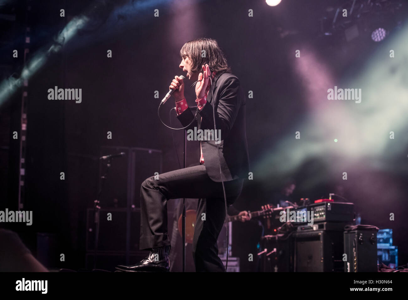 Manchester, UK. 24th September 2016. Primal Scream perform on the main stage at The British Sound Project 2016, 24/09/2016 © Gar Stock Photo