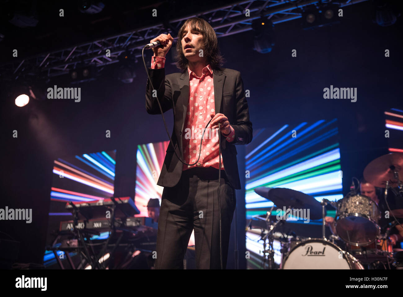 Manchester, UK. 24th September 2016. Primal Scream perform on the main stage at The British Sound Project 2016, 24/09/2016 © Gar Stock Photo