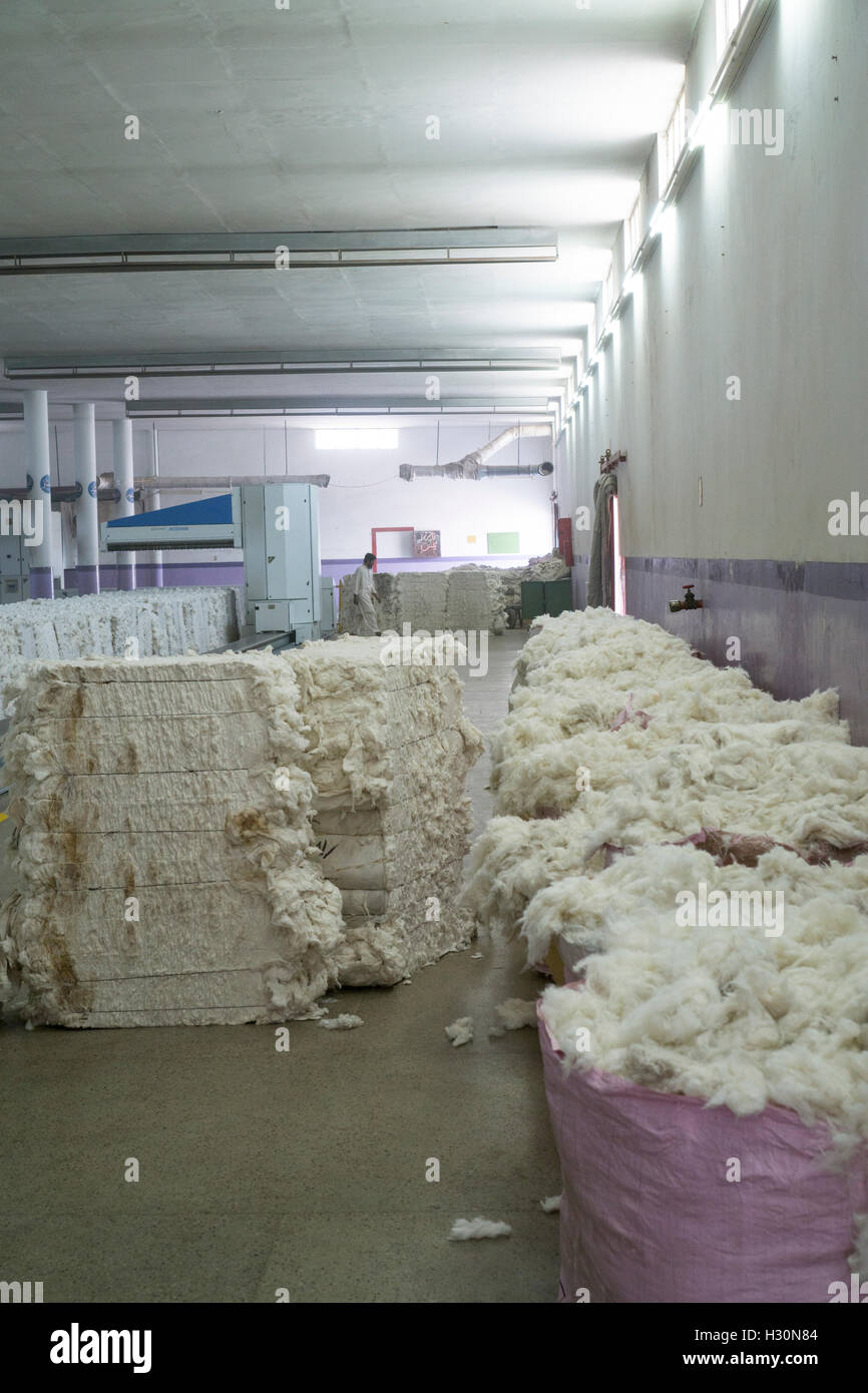 Cotton mill interior Multan Pakistan Stock Photo