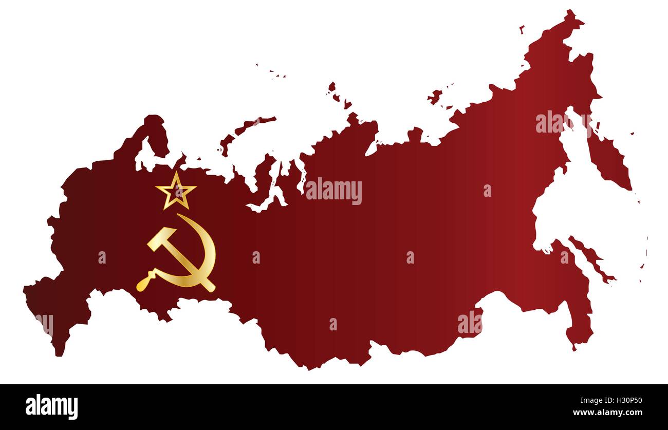 Russia map outline hi-res stock photography and images - Alamy