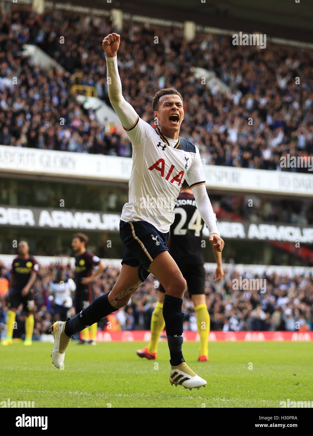 Tottenham Hotspur's Dele Alli celebrates scoring his side's second goal
