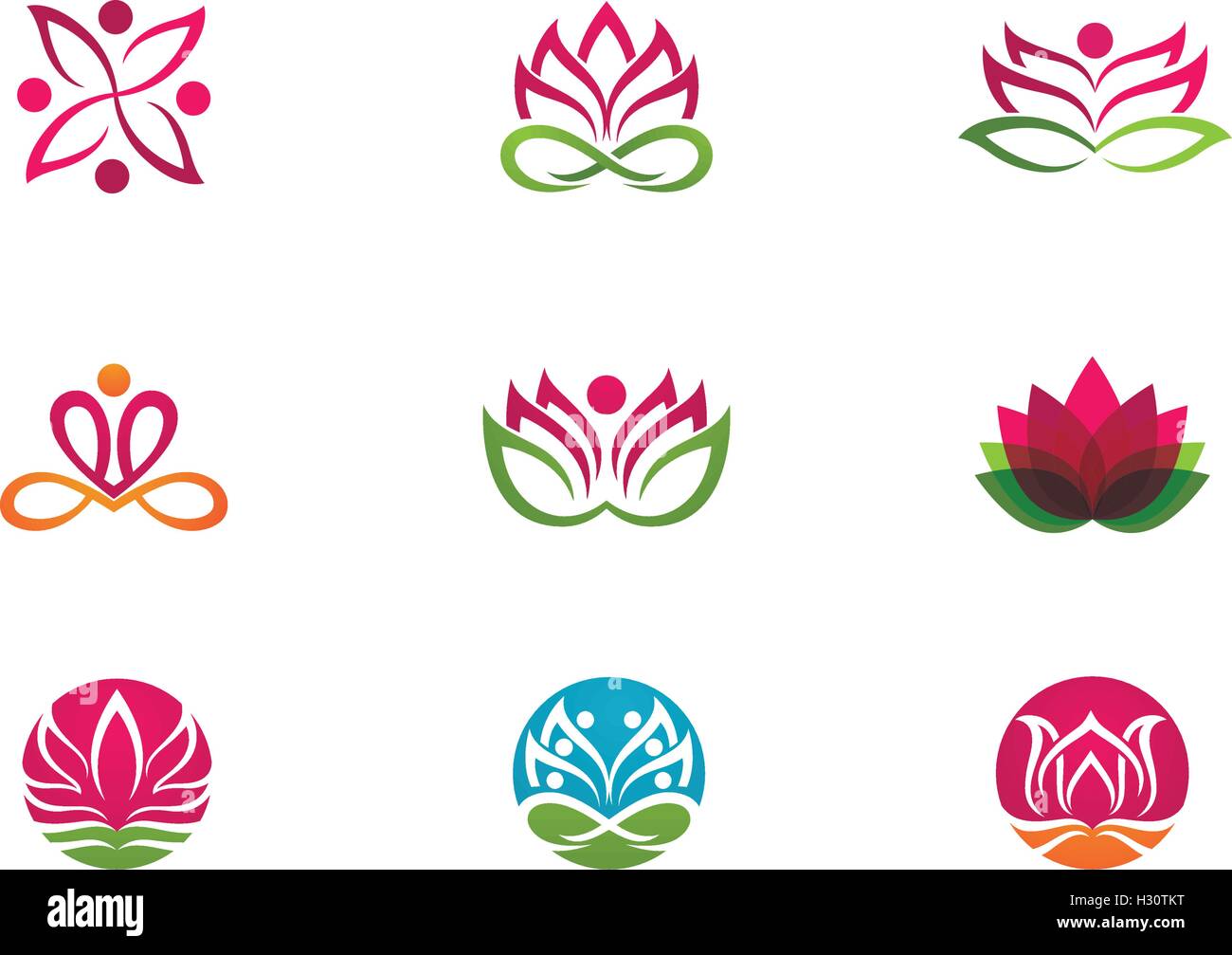 Beauty Vector flowers design logo Template icon Stock Vector Image ...