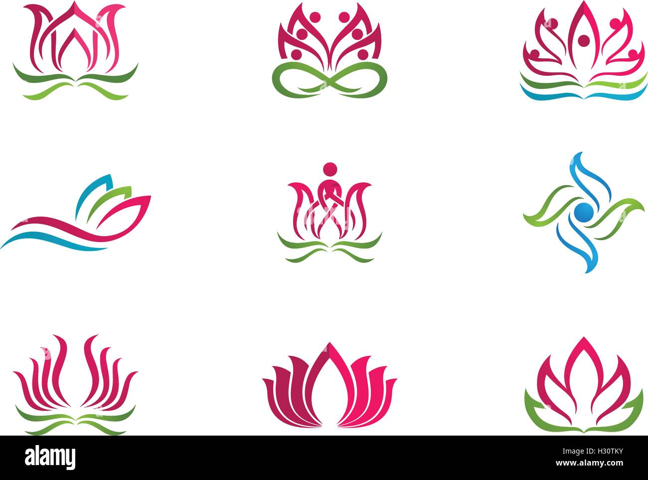 Beauty Vector flowers design logo Template icon Stock Vector Image ...