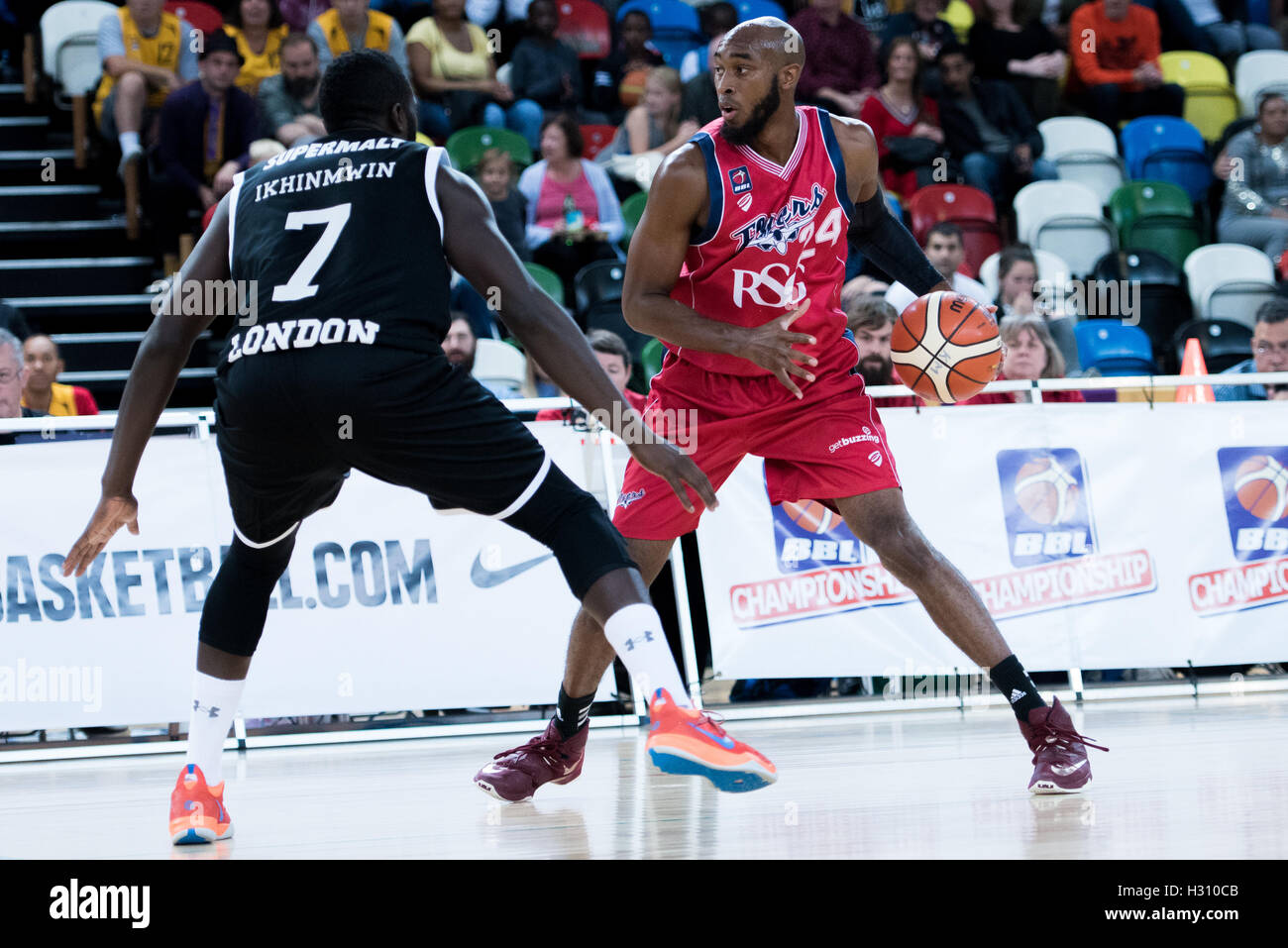 London, UK, 2 October 2016. London Lions vs Bristol Flyers Copperbox London, UK, 2 October 2016. London Lions vs Bristol Flyers Copperbox