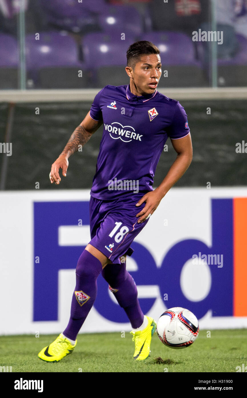 Firenze, Italy. 29th Sep, 2016. Carlos Salcedo (Fiorentina) Football/Soccer  : UEFA Europa League Group J match between ACF Fiorentina 5-1 Qarabag FK at  Stadio Artemio Franchi in Firenze, Italy . © Maurizio