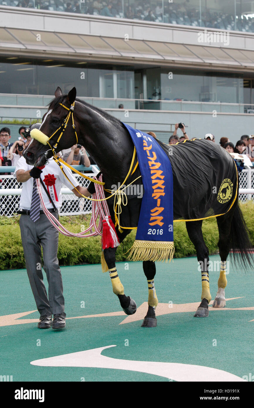 Hyogo, Japan. 1st Oct, 2016. Mask Zorro Horse Racing Mask Zorro after