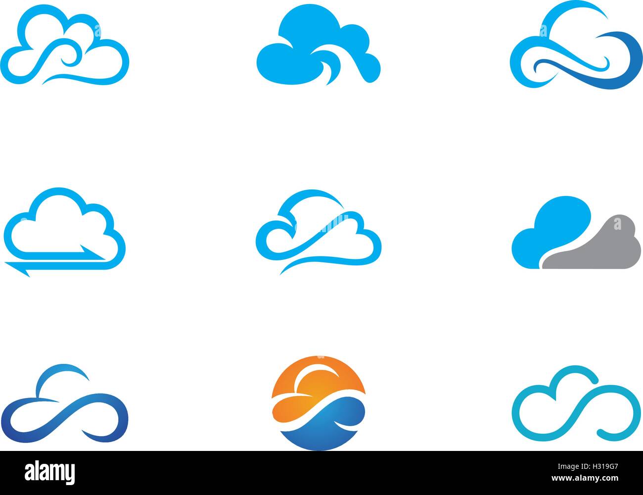 cloud technology vector logo template design vector Stock Vector Image ...