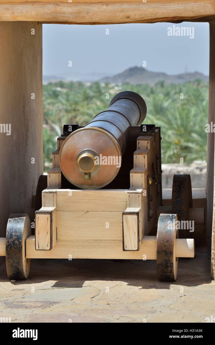 Cannon in Nizwa Fortress, Oman Stock Photo
