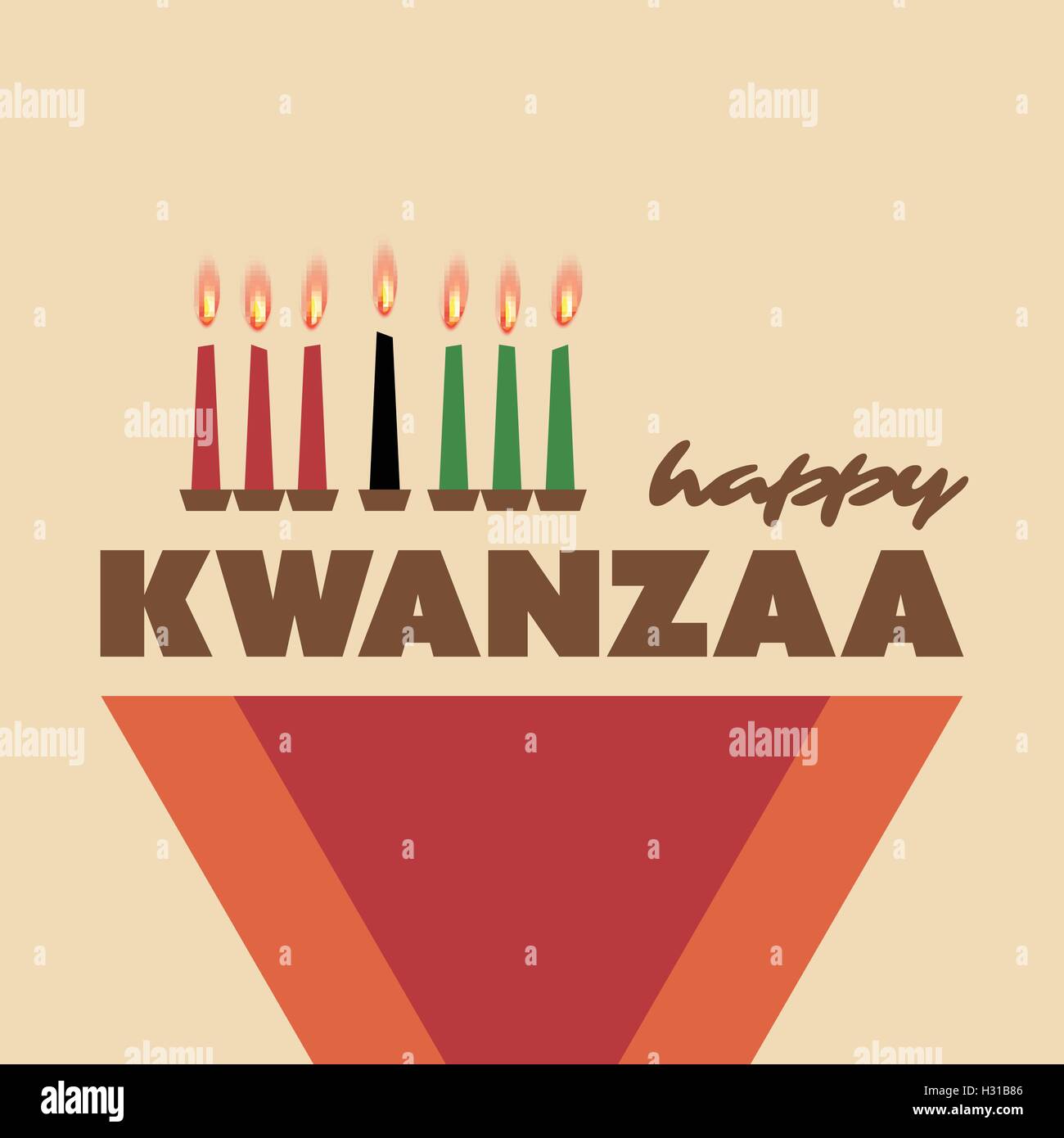 Happy Kwanzaa Greeting Card Design Template Stock Vector