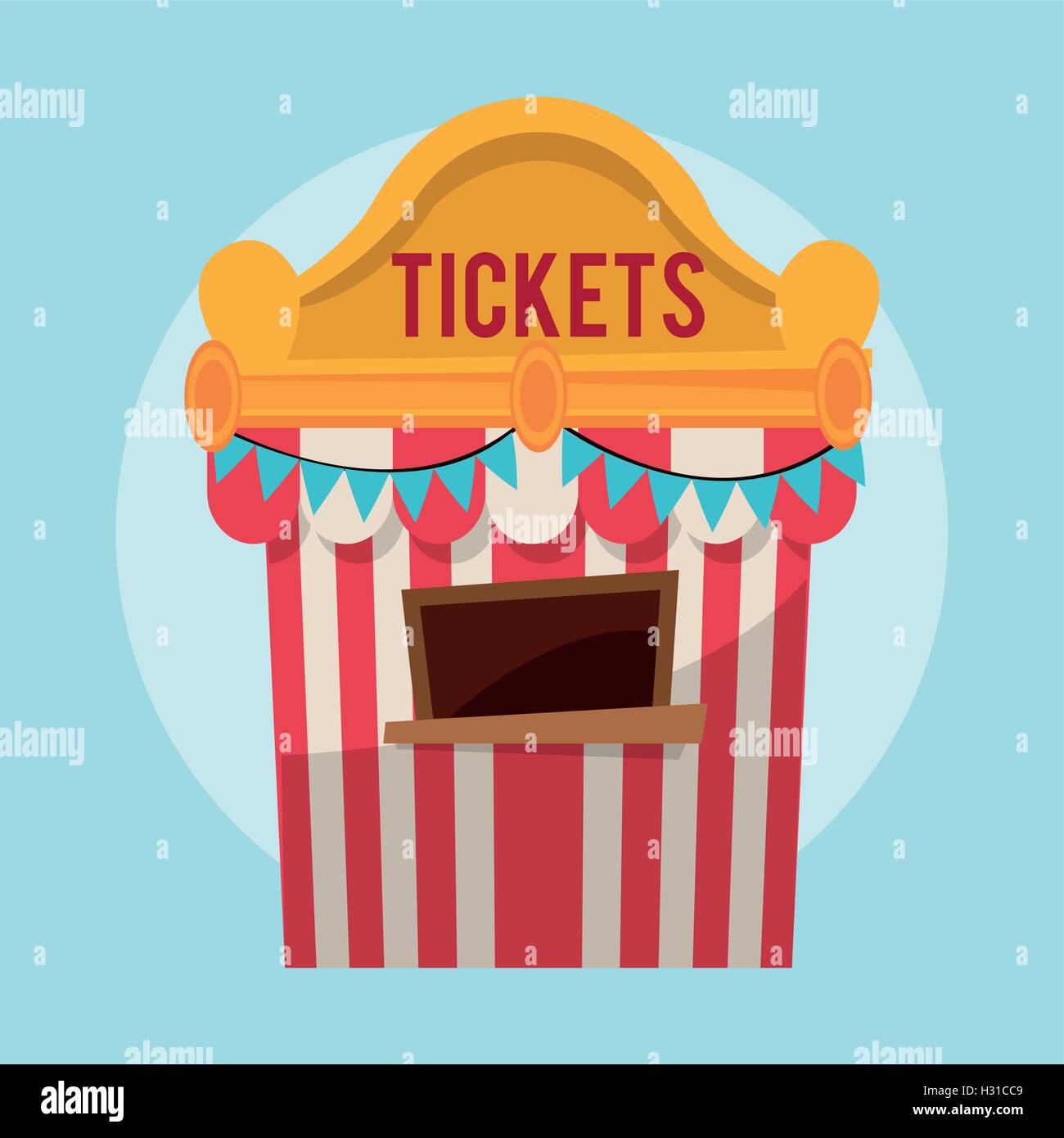 Striped ticket tent carnival hi-res stock photography and images - Alamy