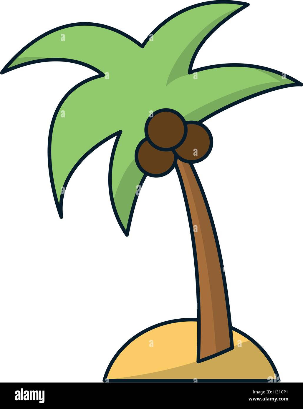 Isolated palm tree design Stock Vector Image & Art - Alamy
