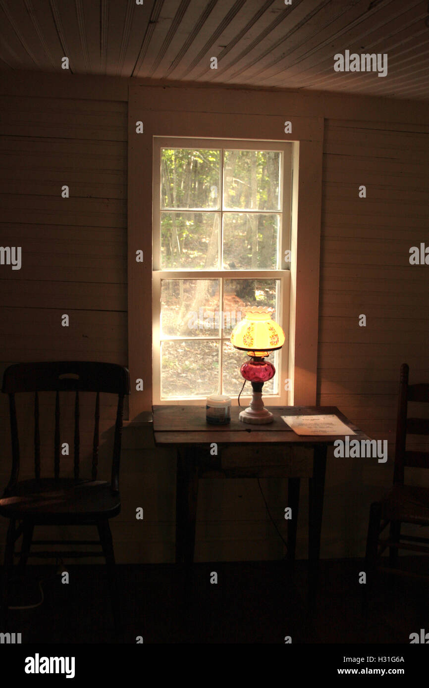 Simple furniture and decor in old historical house in Clover Hill