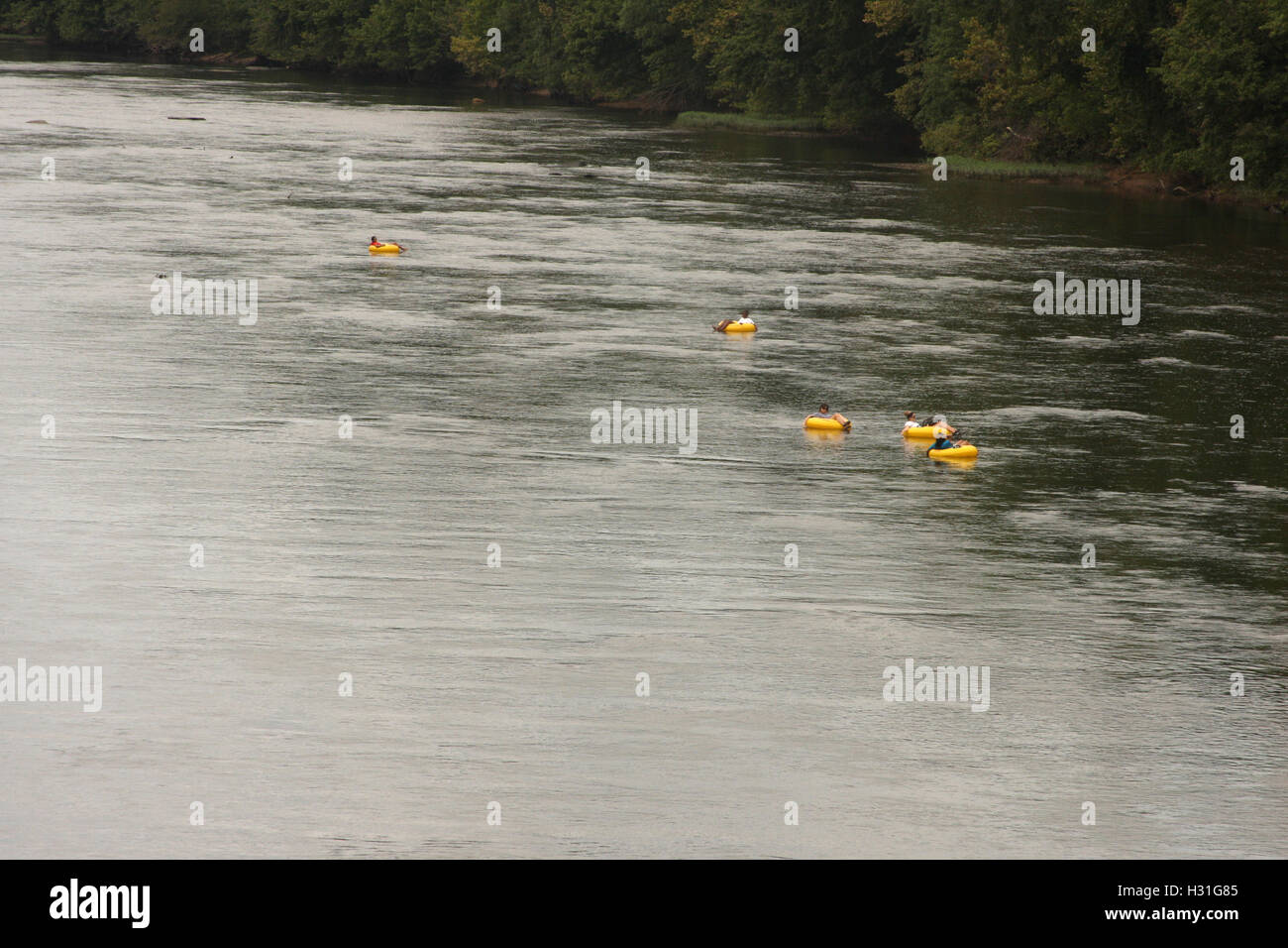 Tubing on James River in Virginia Stock Photo Alamy