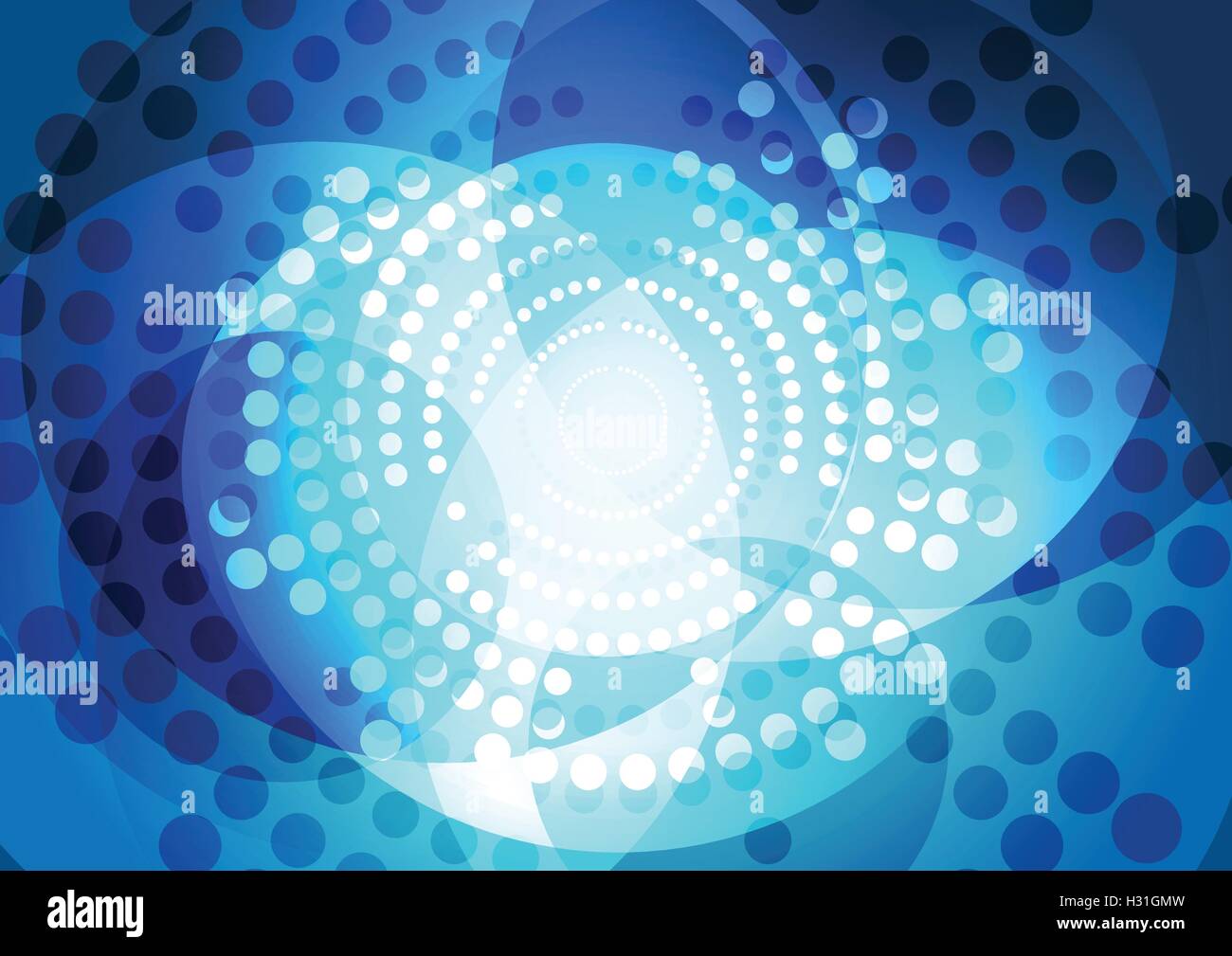 Abstract blue background with halftone circles. Vector design Stock ...