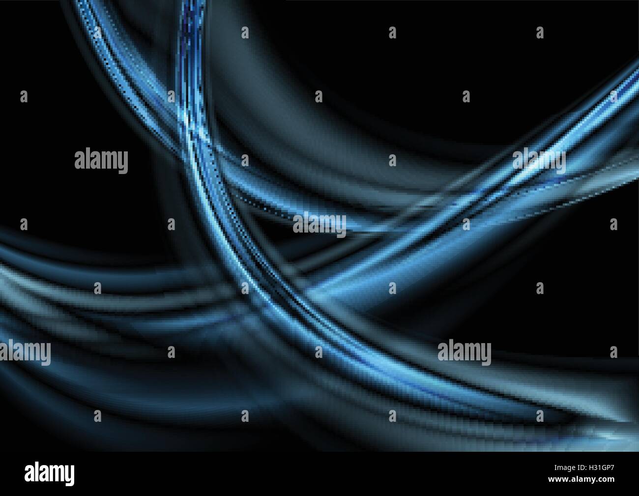 Dark blue smooth waves abstract background. Vector graphic design Stock ...