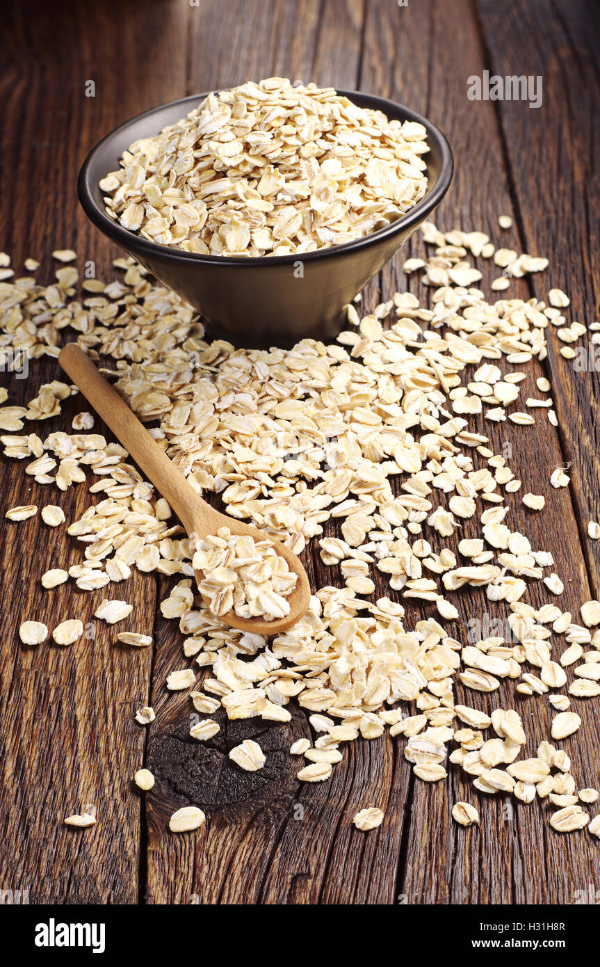 Uncooked Rolled Oats High Resolution Stock Photography and Images Alamy
