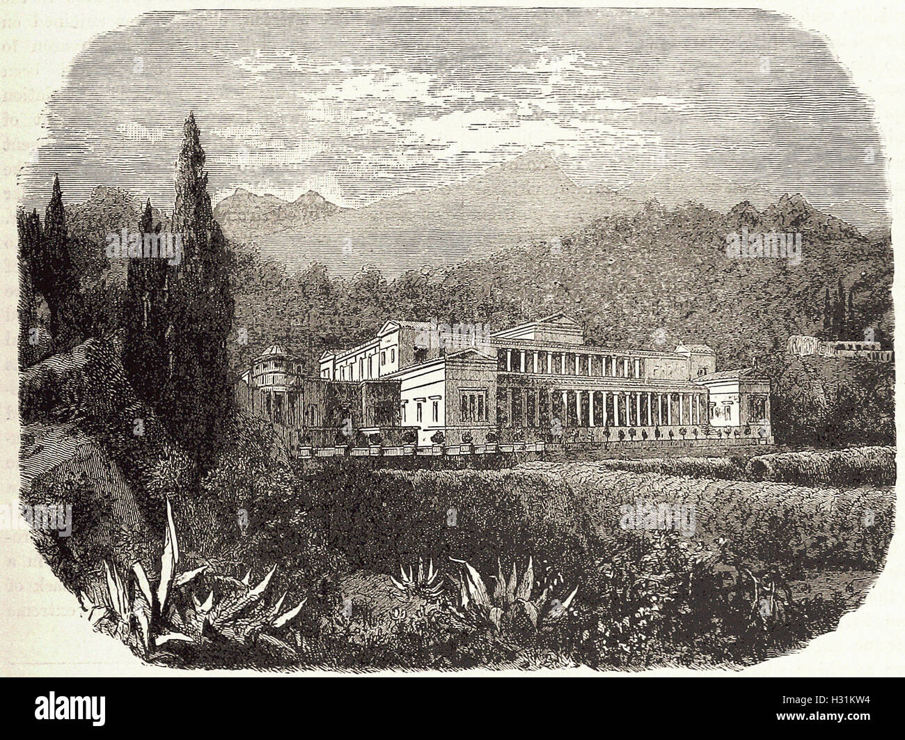 VILLA OF THE YOUNGER PLINY from 'Cassell's Illustrated Universal