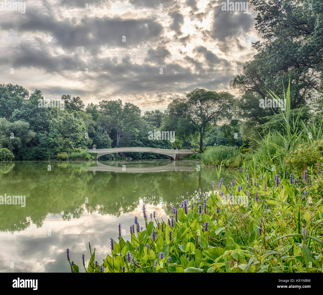 The Bow Bridge is a cast iron bridge located in Central Park, New York ...