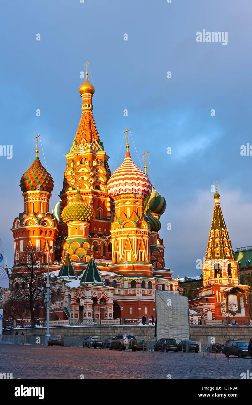 Saint Basil's cathedral at sunset Stock Photo - Alamy