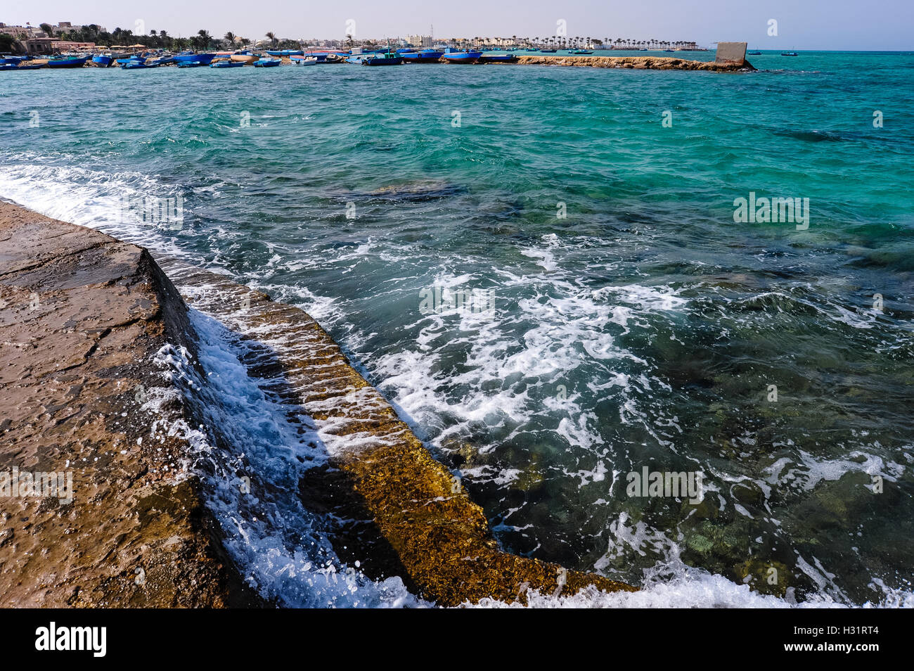 Egypt, Hurghada. Close to beach belonging to Triton Hotel, coastline. Stock Photo