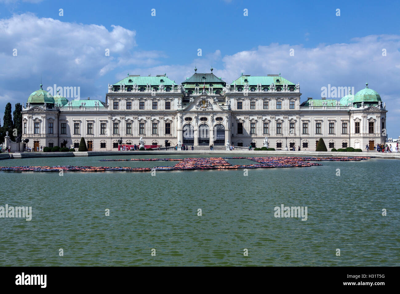 Upper Belverdere Palace in Vienna - Austria. The Belvedere is a historic building complex consisting of two Baroque palaces (the Stock Photo