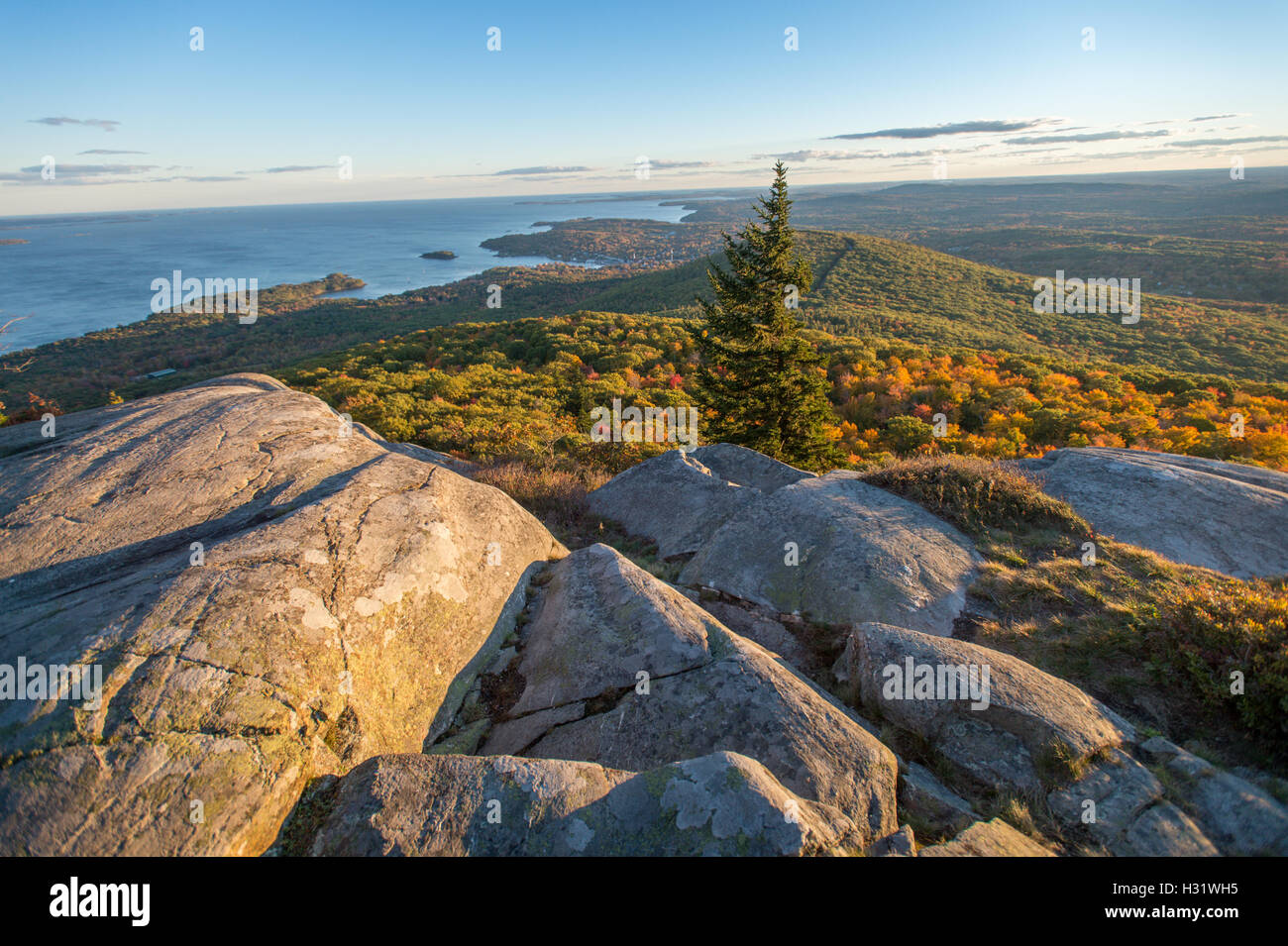Landscape of Camden Hills State Park in Camden, Maine. Stock Photo