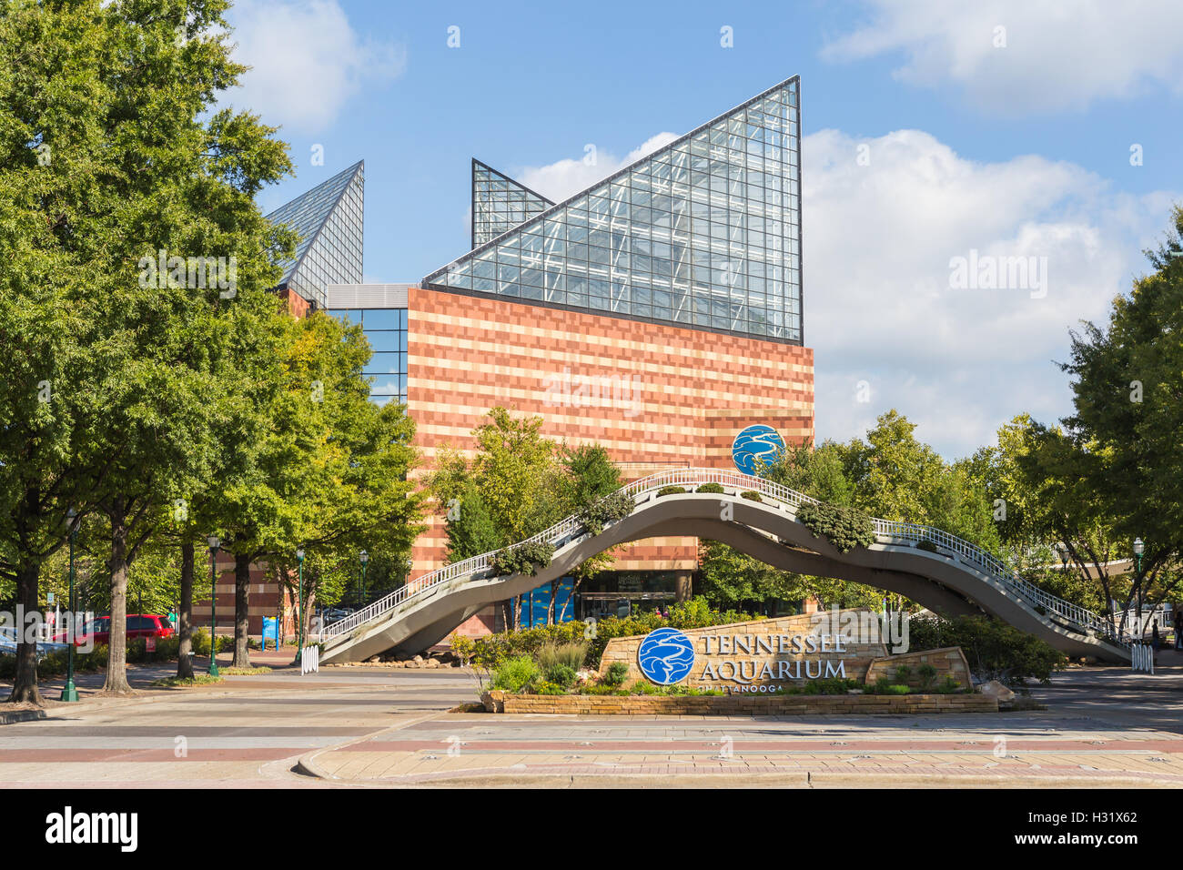 The entrance to the Tennessee Aquarium in Chattanooga, Tennessee. Stock Photo